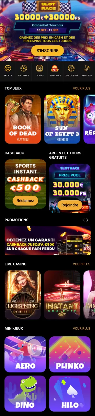 goldenbet mobile game